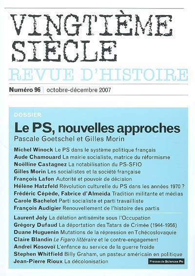 Vingtième siècle, n° 96. Le PS, nouvelles approches