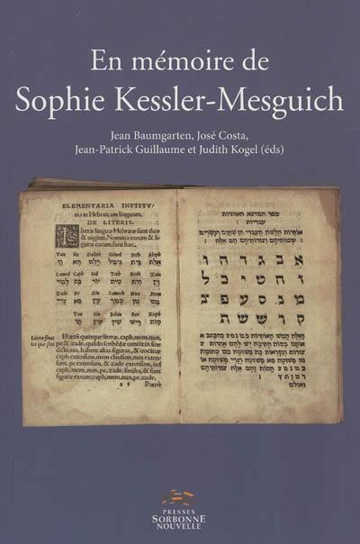 En mémoire de Sophie Kessler-Mesguich