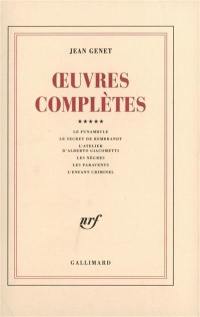 Oeuvres complètes. Vol. 5