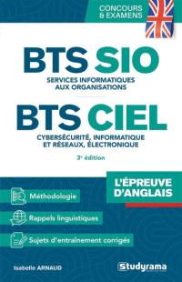 BTS SIO, services informatiques aux organisations, BTS CIEL, cybersécurité, informatique et réseaux, électronique : l'épreuve d'anglais