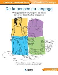 De la pensée au langage : approche structurée pour les élèves éprouvant des difficultés langagières