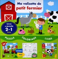 Ma valisette de petit fermier : livre et puzzle 2 en 1 inlcus