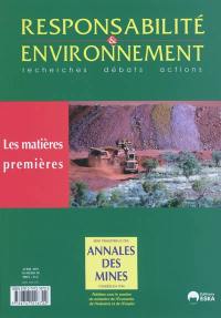 Responsabilité et environnement, n° 58. Les matières premières