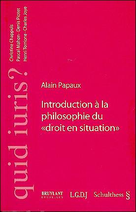 Introduction à la philosophie du droit en situation