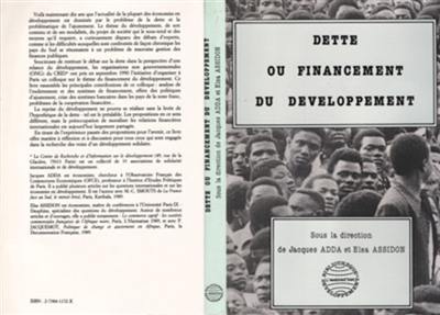 Dette ou financement du développement : actes