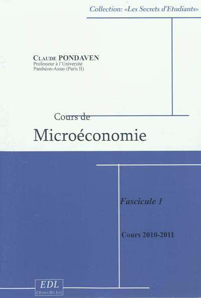 Cours de microéconomie : cours 2010-2011