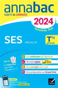 SES spécialité, terminale générale : nouveau bac 2024