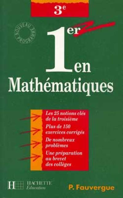 1er en mathématiques, 3e