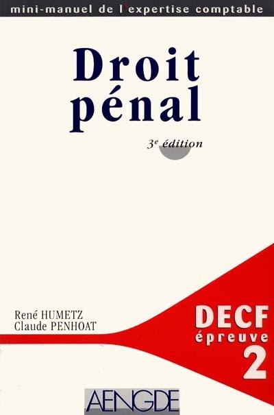 Droit pénal : DECF épreuve n° 2