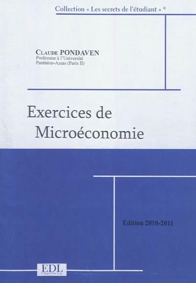 Exercices de microéconomie