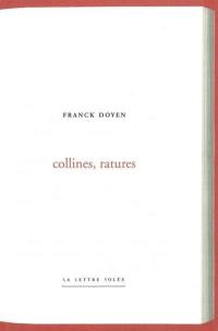 Collines, ratures