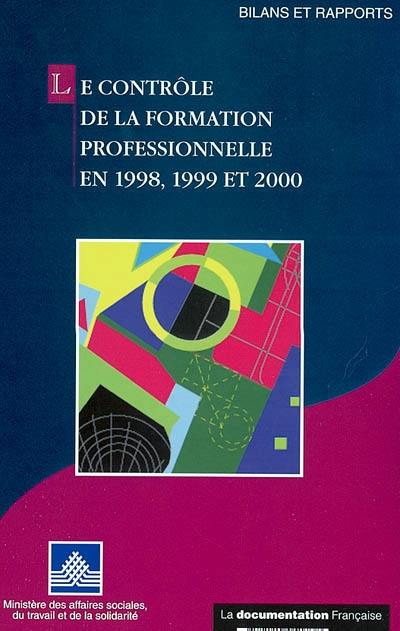 Le contrôle de la formation professionnelle en 1998,1999 et 2000