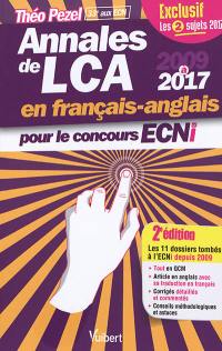 Annales de LCA en français-anglais pour le concours ECNi : 2009 à 2017 : tout en QCM