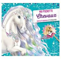 Ma pochette chevaux : cartes à colorier et à pailleter