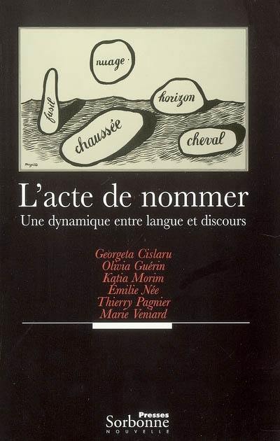 L'acte de nommer : une dynamique entre langue et discours