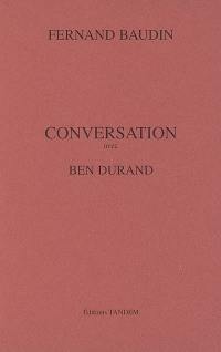 Conversation avec Ben Durant