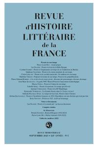 Revue d'histoire littéraire de la France, n° 3 (2023). Proust en son temps