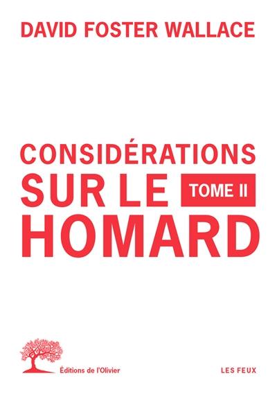 Considérations sur le homard. Vol. 2