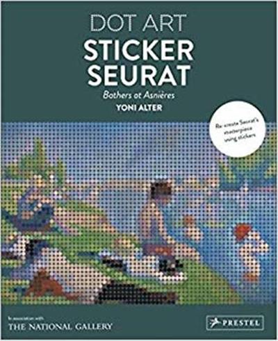 Dot Art Sticker Seurat Bathers at Asnieres