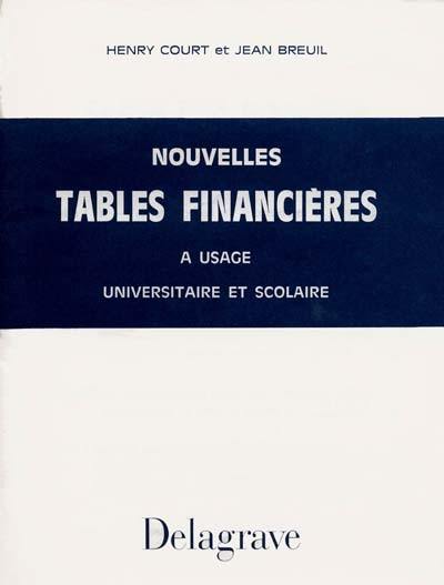 Nouvelles tables financières