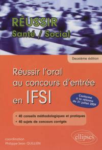 Réussir l'oral au concours d'entrée en IFSI