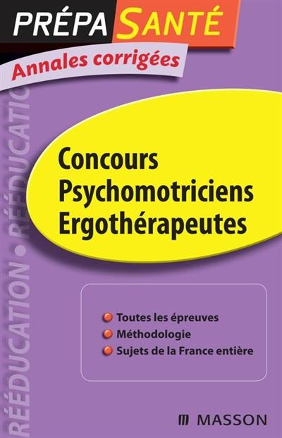 Annales corrigées concours psychomotriciens, ergothérapeutes