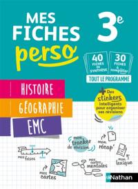 Mes fiches perso histoire géographie, EMC 3e