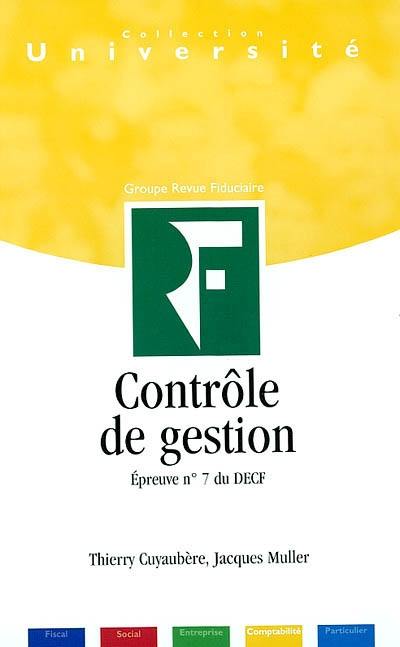 Contrôle de gestion : épreuve n° 7 du DECF