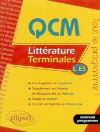 QCM littérature, terminales L, ES : tout le programme !