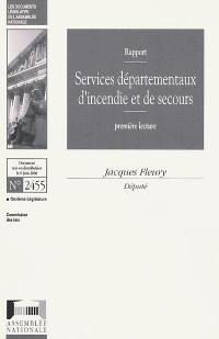 Services départementaux d'incendie et de secours : rapport, première lecture