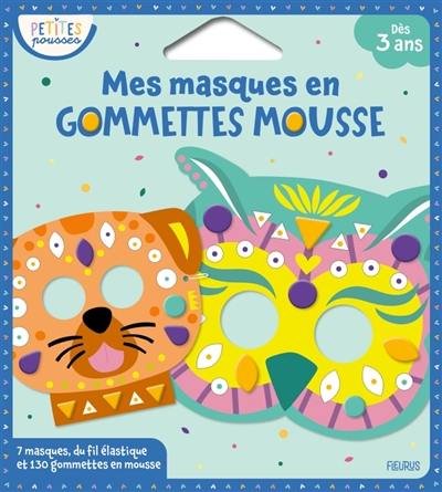 Mes masques en gommettes mousse