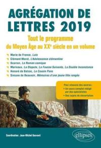 Agrégation de lettres 2019 : tout le programme du Moyen Age au XXe siècle en un volume