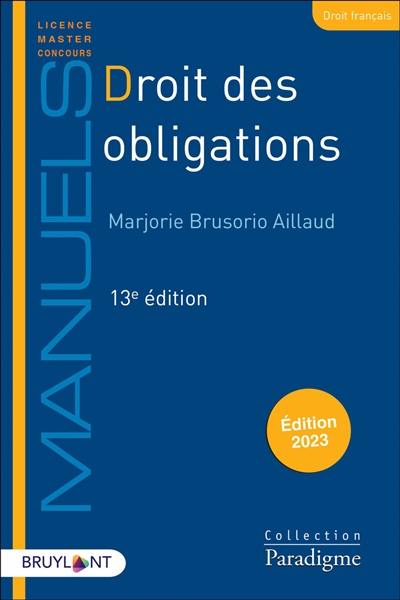 Droit des obligations : 2023