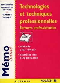 Technologies et techniques professionnelles