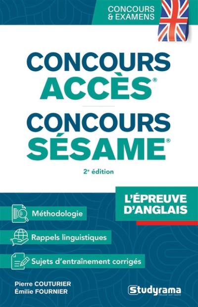 Concours Accès, Concours Sésame : l'épreuve d'anglais