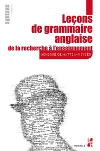 Leçons de grammaire anglaise : de la recherche à l'enseignement. Syntaxe