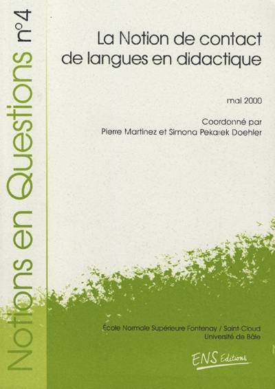 La notion de contact de langues en didactique