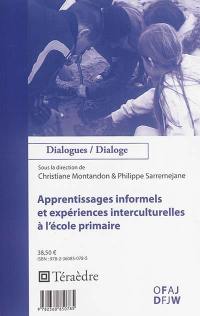 Apprentissages informels et expériences interculturelles à l'école primaire