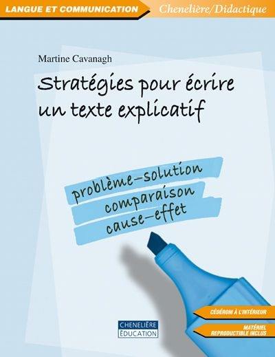 Stratégies pour écrire un texte explicatif