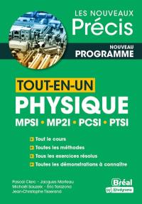 Physique tout-en-un MPSI, MP2I, PCSI, PTSI : nouveau programme