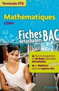 Mathématiques CGRH, terminale STG