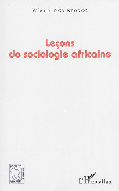 Leçons de sociologie africaine