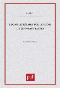 Leçon littéraire sur Les Mots de Sartre