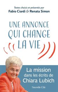 Une annonce qui change la vie : la mission dans les écrits de Chiara Lubich