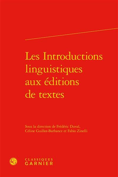 Les introductions linguistiques aux éditions de textes