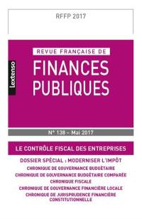 Revue française de finances publiques, n° 138. Le contrôle fiscal des entreprises