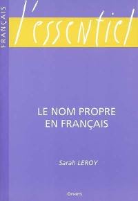 Le nom propre en français