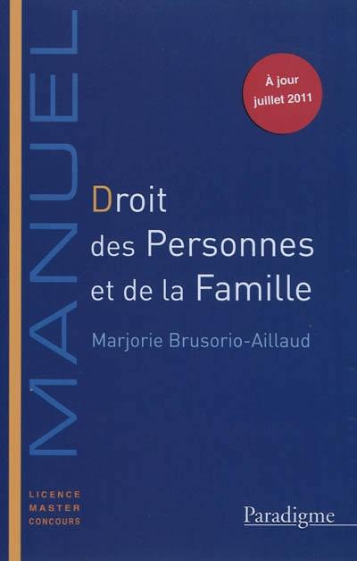 Droit des personnes et de la famille