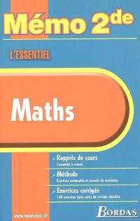 Maths : rappels de cours, méthode, exercices corrigés