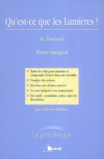 Qu'est-ce que les lumières ?, Michel Foucault : texte intégral